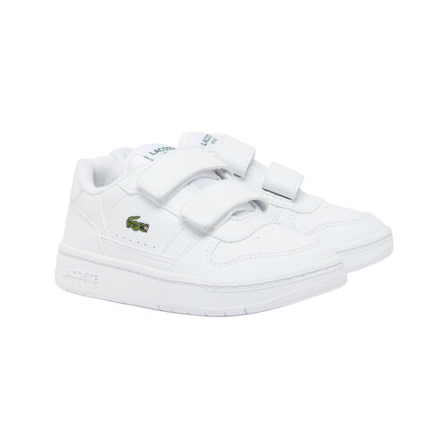 Zapatillas Blancas Lacoste T-Clip Set bebé White con Velcro 23