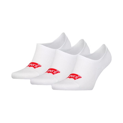 Pack de 3 Calcetines Blancos Levis Altos de Algodón Reciclado con el Logo Batwing 43/46