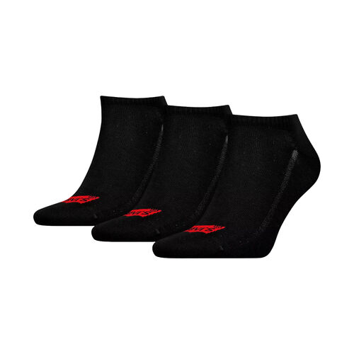 Pack 3 Calcetines Levis Bajos Negros de Algodón con el Logo Batwing 43/46
