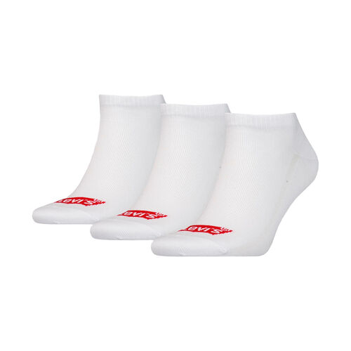 Pack 3 Calcetines Levis Bajos Blancos de Algodón con el Logo Batwing 43/46