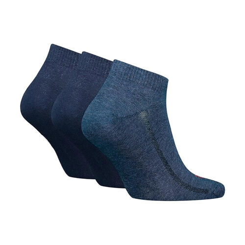Pack 3 Calcetines Levis Bajos Azul de Algodón con el Logo Batwing 43/46