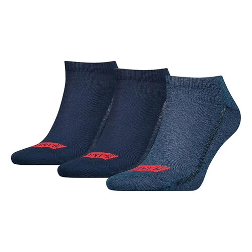 Pack 3 Calcetines Levis Bajos Azul de Algodón con el Logo Batwing 43/46