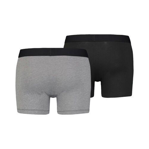 Pack de 2 Calzoncillos Boxer Levis Black - Grey de Algodón Elástico S