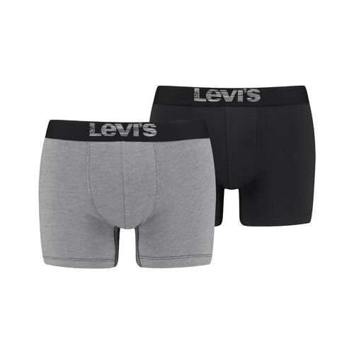 Pack de 2 Calzoncillos Boxer Levis Black - Grey de Algodón Elástico S