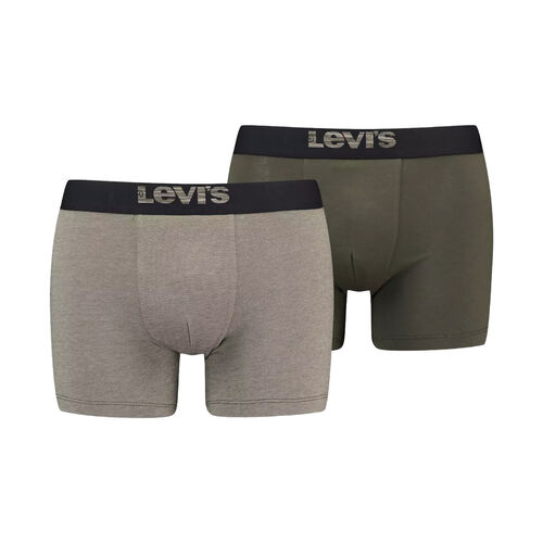 Pack de 2 Calzoncillos Boxer Levis Khaki de Algodón Elástico S