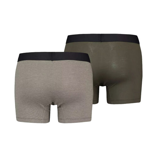 Pack de 2 Calzoncillos Boxer Levis Khaki de Algodón Elástico S