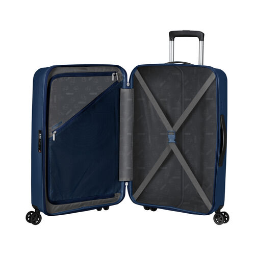 Maleta Mediana Azul American Tourister Rejoy Spinner 68cm Navy Blue Resistente 