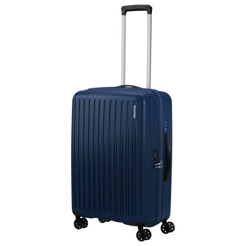 Maleta Mediana Azul American Tourister Rejoy Spinner 68cm Navy Blue Resistente 