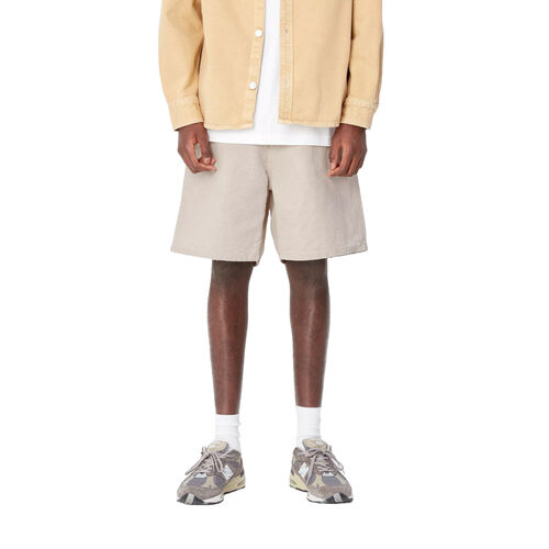 Bermudas Beige Carhartt Walter Single Knee Short Natural de Corte Relajado BEIGE S