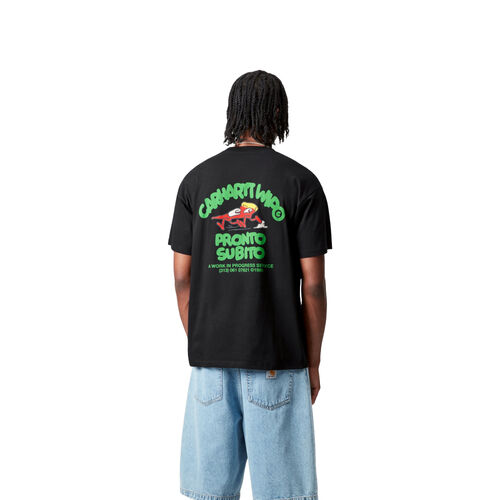 Camiseta Negra Carhartt Pronto T-Shirt Black de Corte Holgado XS