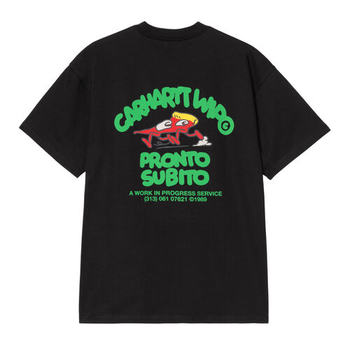 Camiseta Negra Carhartt Pronto T-Shirt Black de Corte Holgado XS
