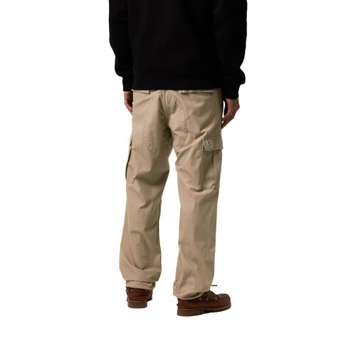 Pantalón Cargo Beige Carhartt Aviation Pant Leather Rinsed de Corte Holgado W30 L32