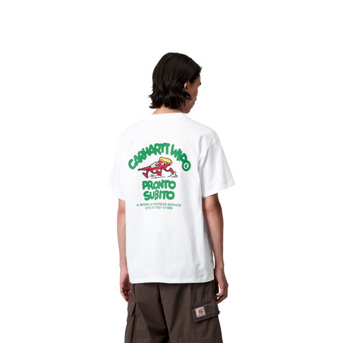 Camiseta Blanca Carhartt Pronto T-Shirt White de Corte Holgado XS