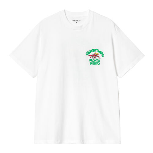 Camiseta Blanca Carhartt Pronto T-Shirt White de Corte Holgado XS