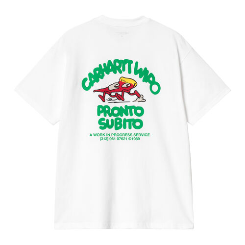 Camiseta Blanca Carhartt Pronto T-Shirt White de Corte Holgado XS