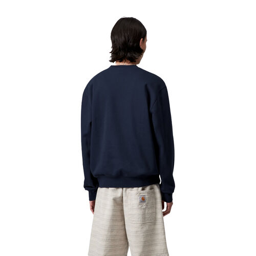 Sudadera Azul Carhartt Masterpiece Sweatshirt Air Force Blue de Corte Holgado XS