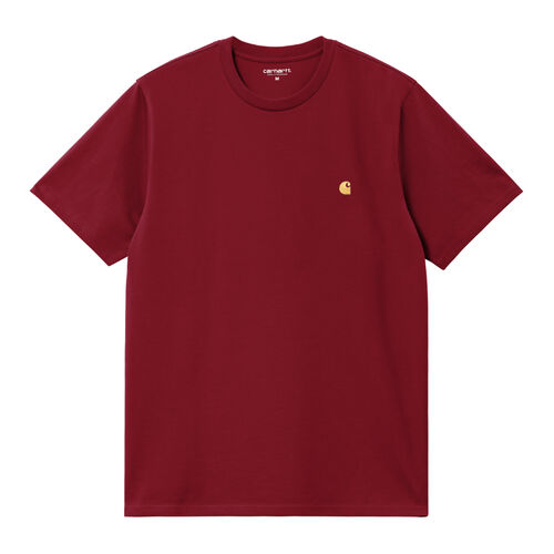 Camiseta Roja Carhartt Chase T-Shirt Scarlet Gold de Corte Holgado XS