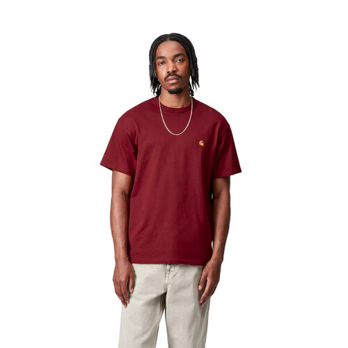 Camiseta Roja Carhartt Chase T-Shirt Scarlet Gold de Corte Holgado XS