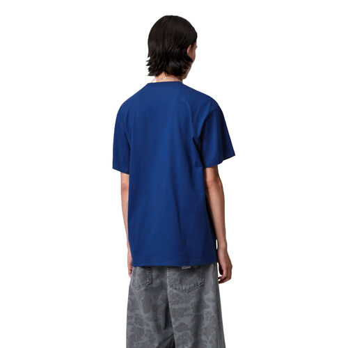 Camiseta Azul Carhartt Chase T-Shirt Wolfsbane Gold de Corte Holgado AZUL XS