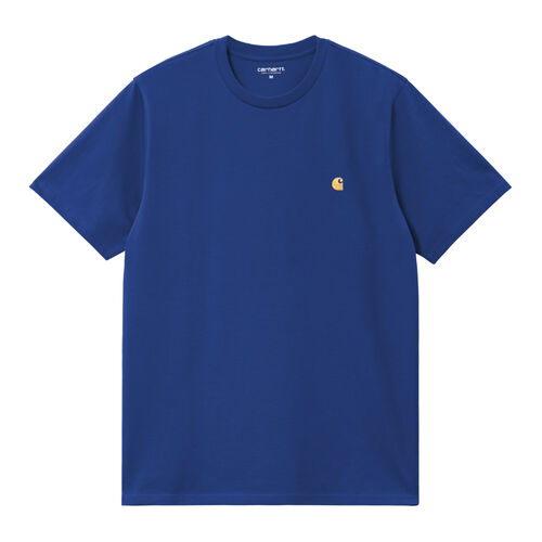 Camiseta Azul Carhartt Chase T-Shirt Wolfsbane Gold de Corte Holgado AZUL XS
