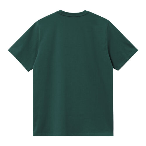 Camiseta Verde Carhartt Chase T-Shirt Dark Fir Gold de Corte Holgado XS