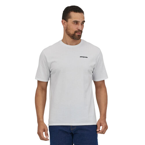 Camiseta Blanca Patagonia P-6 Logo Responsibili-Tee White con Gráfico Clásico M