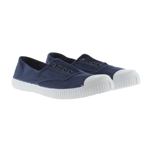 Zapatillas Azul Marino Victoria Inglesa Lona Drec Elástico Cómodas y Ligeras 37