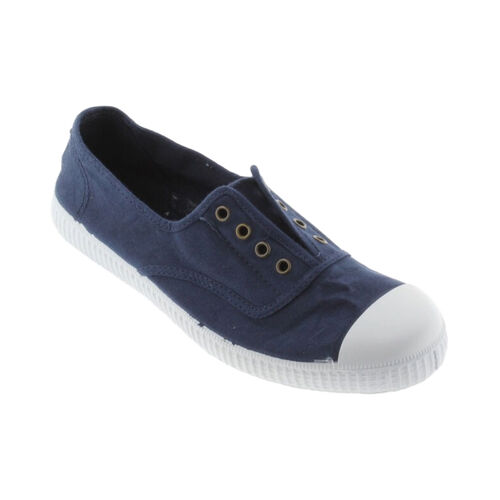 Zapatillas Azul Marino Victoria Inglesa Lona Drec Elástico Cómodas y Ligeras 37