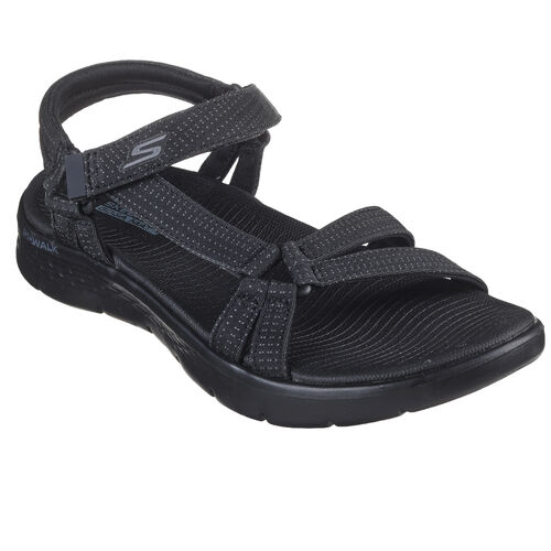 Sandalias Negras Skechers Go Walk Flex Sandal - Sublime Black Deportiva Y Elegante 36