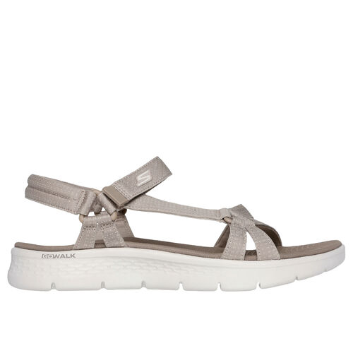 Sandalias Beige Skechers Go Walk Flex Sandal - Sublime Taupe Deportiva Y Elegante 36