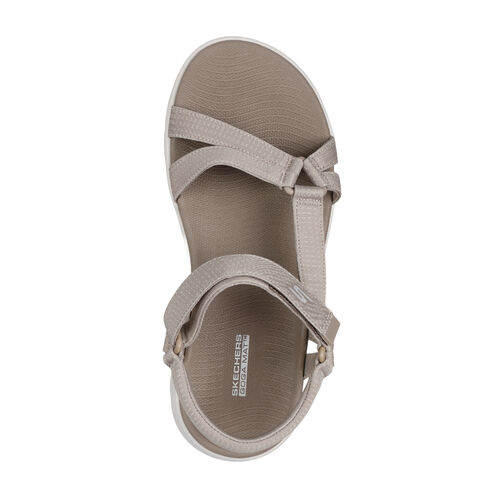 Sandalias Beige Skechers Go Walk Flex Sandal - Sublime Taupe Deportiva Y Elegante 36