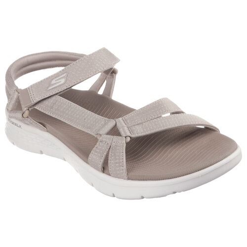 Sandalias Beige Skechers Go Walk Flex Sandal - Sublime Taupe Deportiva Y Elegante 36