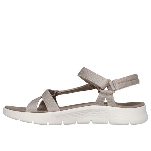 Sandalias Beige Skechers Go Walk Flex Sandal - Sublime Taupe Deportiva Y Elegante 36