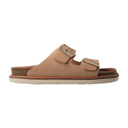 Sandalias Beige Genuins Hawaii Velour Almond de Piel con Planta Anatómica