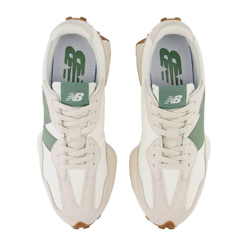 Zapatillas Blancas Y Verdes New Balance 327 Moonbeam Con Nory 36