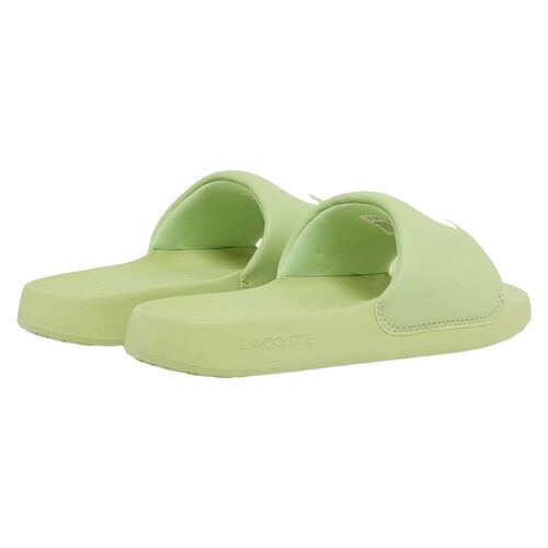 Chanclas Verdes Lacoste Serve Slide 1.0 Light Green White Cómodas y Modernas 37