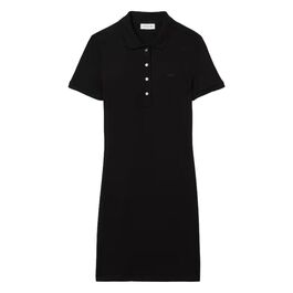 Vestido Negro Lacoste Tipo Polo Dresses Noir Female Adult de Diseño Entallado