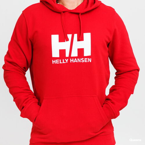 Sudadera roja Helly Hansen Logo Hoodie M