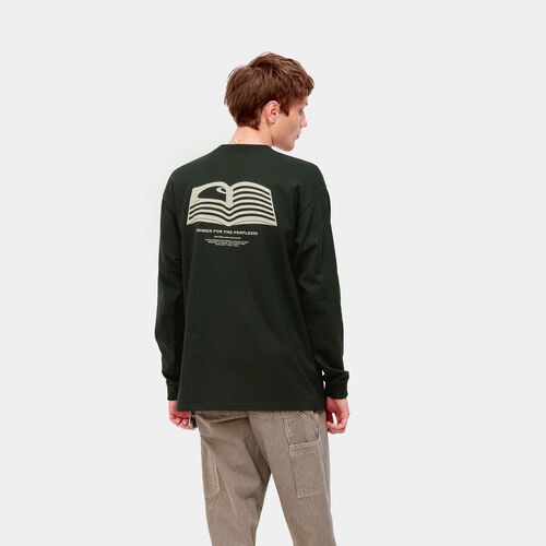 Camiseta manga larga Carhartt verde L/S Book State T-Shirt  XS