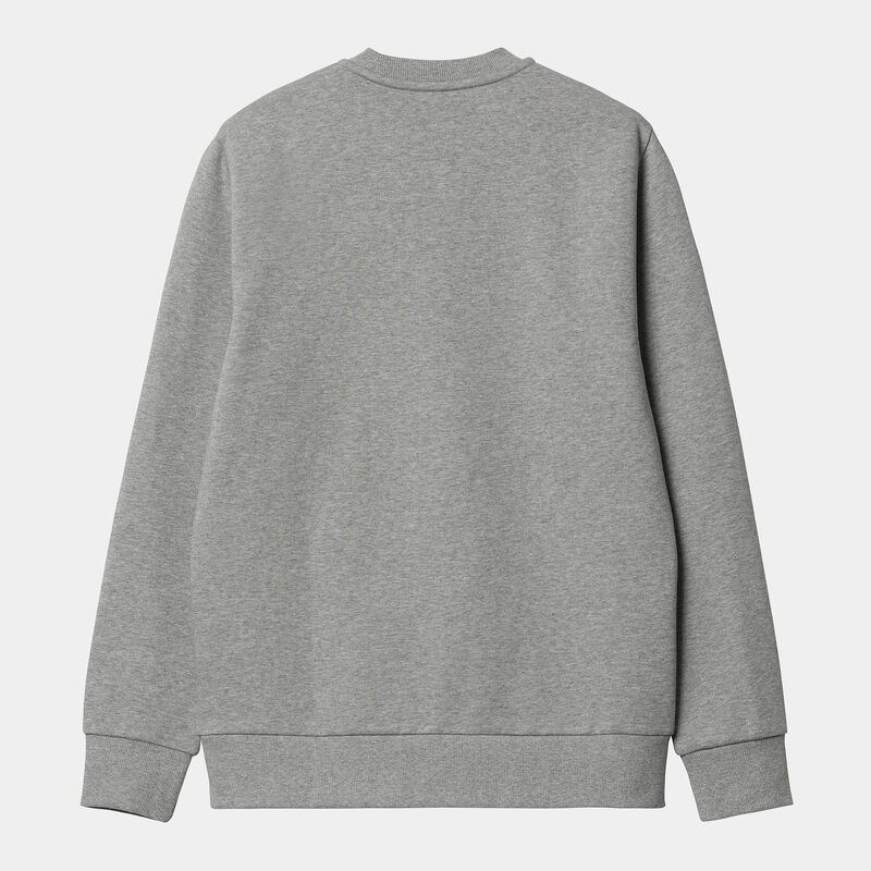 Sudadera  Carhartt gris sin capucha  Script Embroidery Sweatshirt S