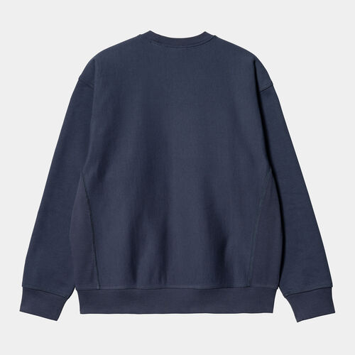 Sudadera Carhartt azul American Script Sweatshirt  XL