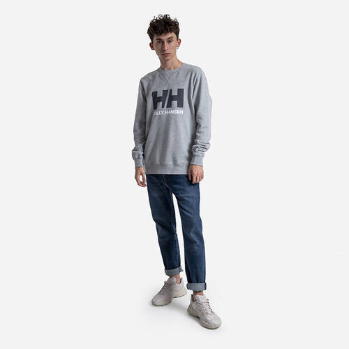 Sudadera Helly Hansen gris sin capucha   HH Logo Crew Sweatshirt  XXL