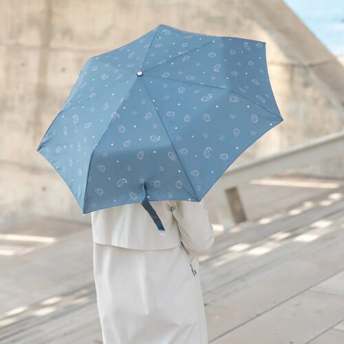 Paraguas mediano azul Mr Wonderfull - Estampado aguacates