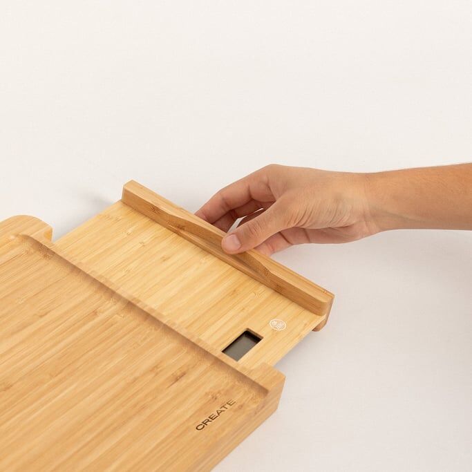 Tabla corte de cocina con báscula integrada Create color madera - goon