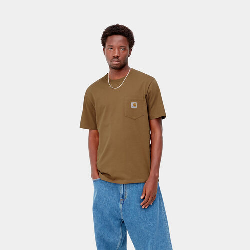 Camiseta Carhartt marrn con bolsillo S/S Pocket T-Shirt MARRON S