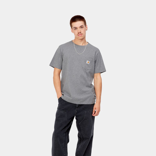 Camiseta Carhartt gris oscuro con bolsillo S/S Pocket T-Shirt XL