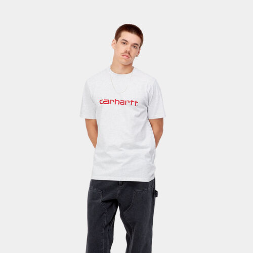 Camiseta Carhartt gris claro S/S Script T-Shirt  XS