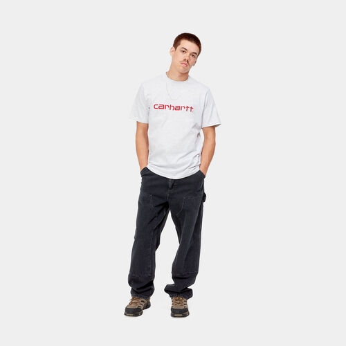 Camiseta Carhartt gris claro S/S Script T-Shirt  L