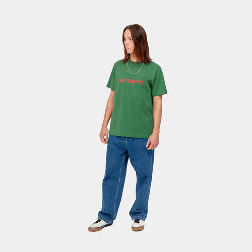 Camiseta Carhartt verde  S/S Script T-Shirt  S