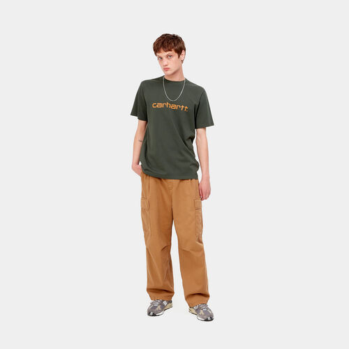 Camiseta Carhartt verde  S/S Script T-Shirt XS